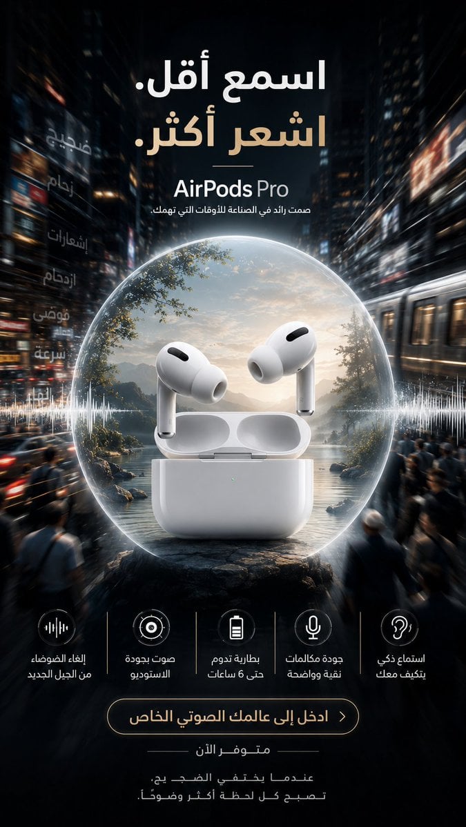 Create a premium cinematic 9:16 vertical advertising poster for Apple A…