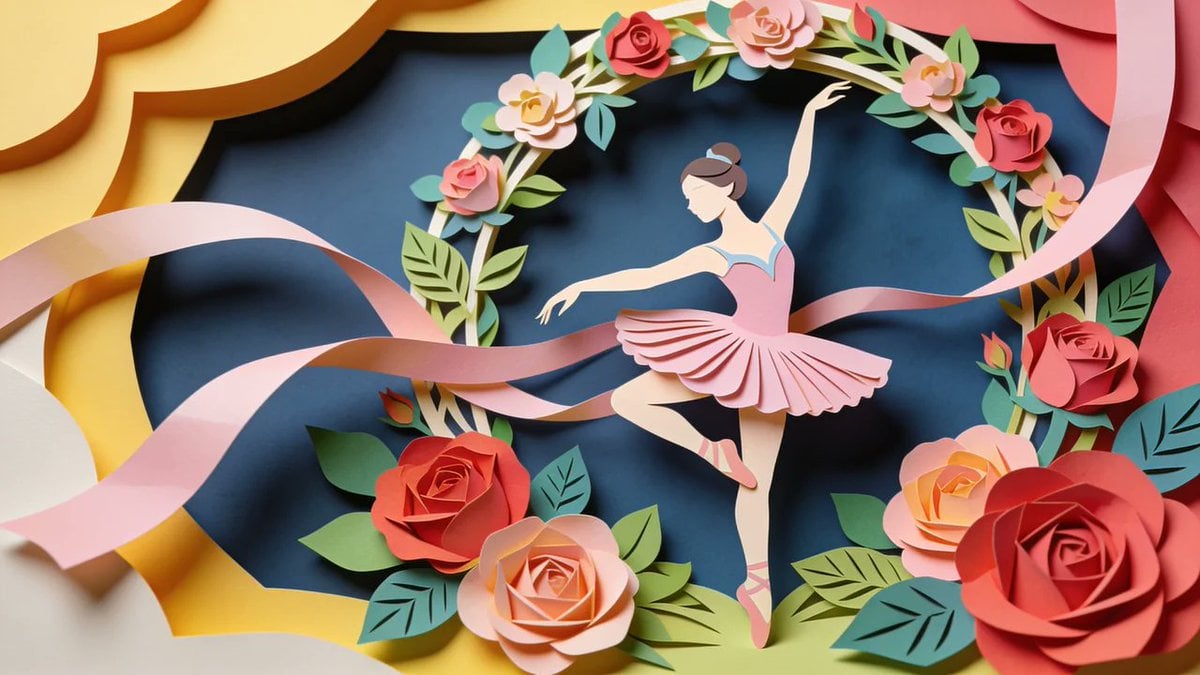 A paper-cut craft illustration of a [Subject], layered colorful paper t…