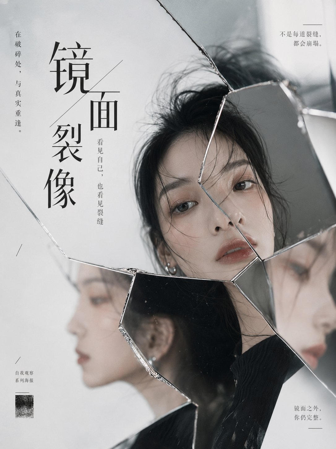 对面女生@参考图坐在餐桌另一侧的卡座上，身体正对镜头方向，上半身位于餐桌后方，只露出胸口以下或局部上半身，姿态安静放松。 2
