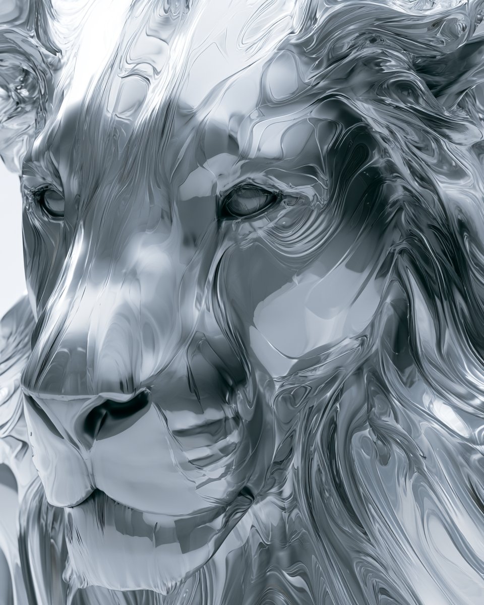[SUBJECT] envisioned as a Monochromatic Liquid Metal Visage, where ripp…