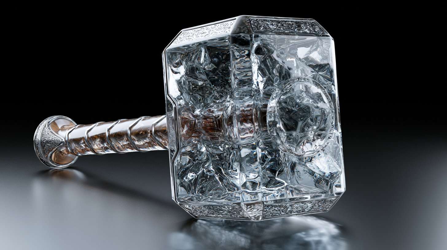 [ICONIC POP CULTURE OBJECT] rendered in transparent glass, 3d rendering… 2