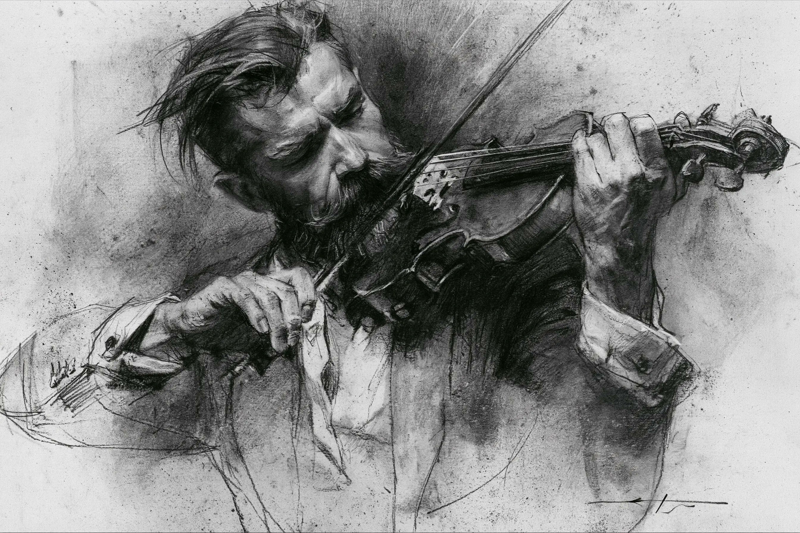 Gritty Charcoal 💬Prompt: A charcoal sketch of a [subject], raw and tex… 3