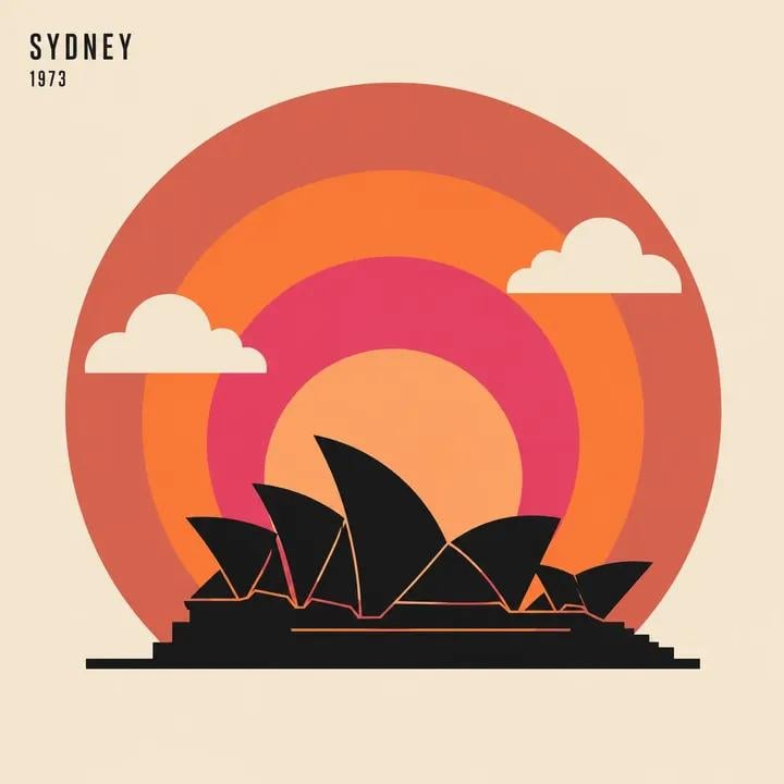 Create a high-quality [Subject] in a minimalist retro travel-poster sty…