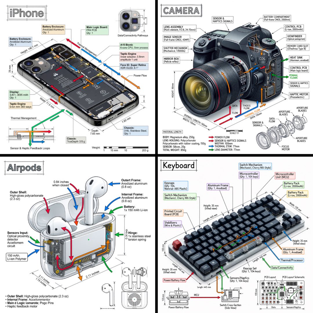 Simply replace [OBJECT]: “Create a technical infographic of [OBJECT] wi…