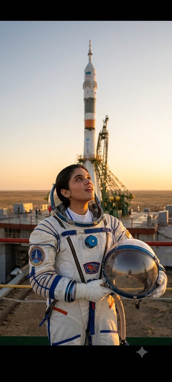 Ultra-realistic cinematic wide editorial shot of a young Kazakh girl, a…