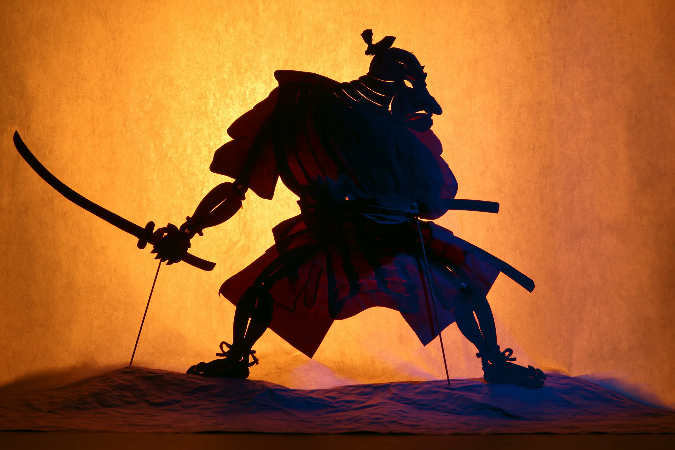 Shadow Puppet Theatre 💬Prompt: A theatrical shadow puppet scene of a [… 2