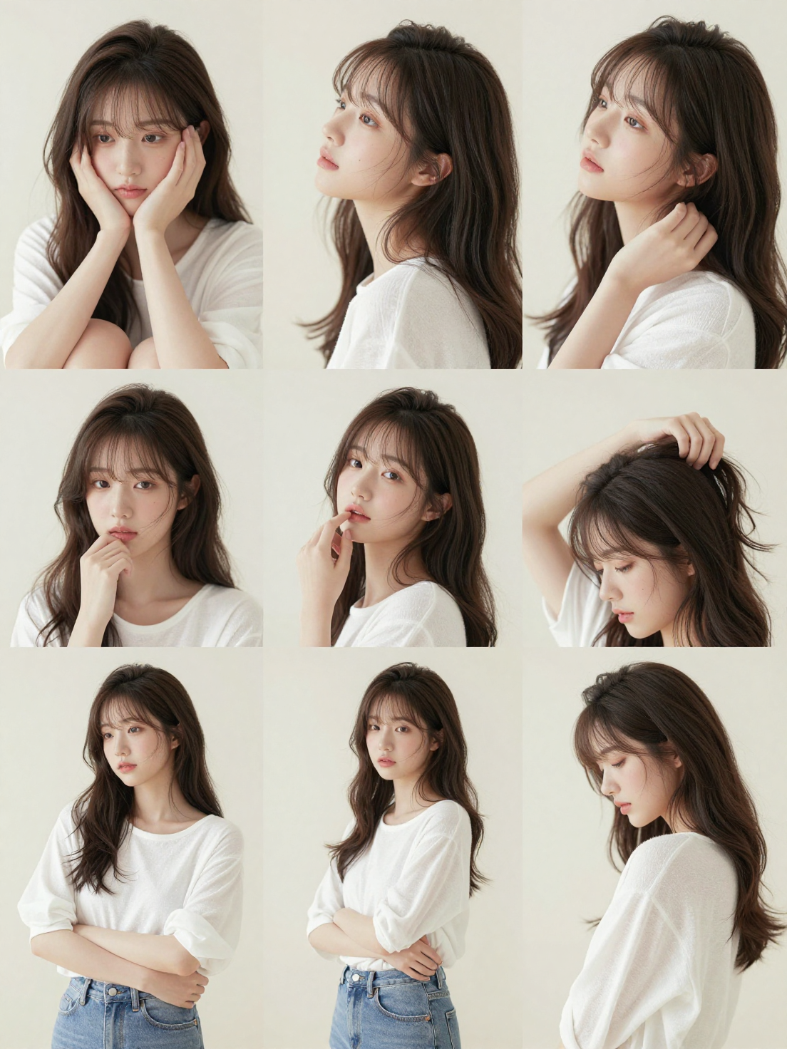 Subject and Action A series of six ethereal portraits featuring a young…