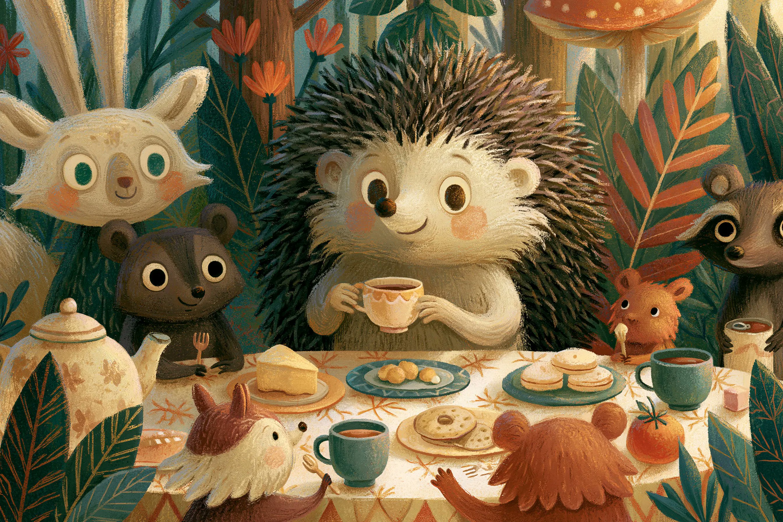 Whimsical children’s book illustration of a [subject] [doing something]…