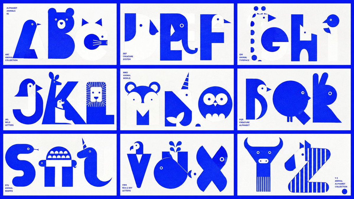 139: Design Style: Name: "Alphabet Animal" Concept: > バウハウス、 ミッドセンチュリーグ… 2