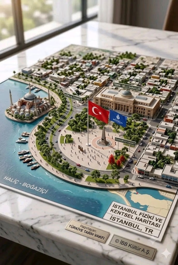 Create a highly detailed 3D architectural scale model of [City Country]…