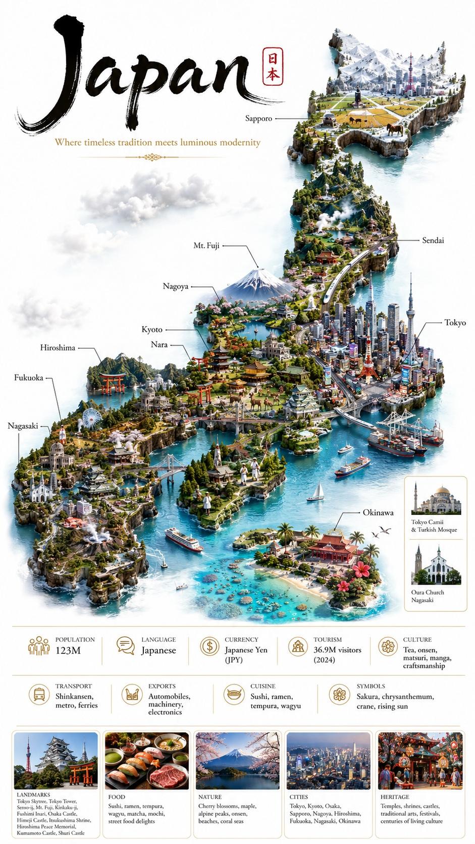 Create a premium 9:16 hyper-realistic travel-poster of [COUNTRY NAME] i…