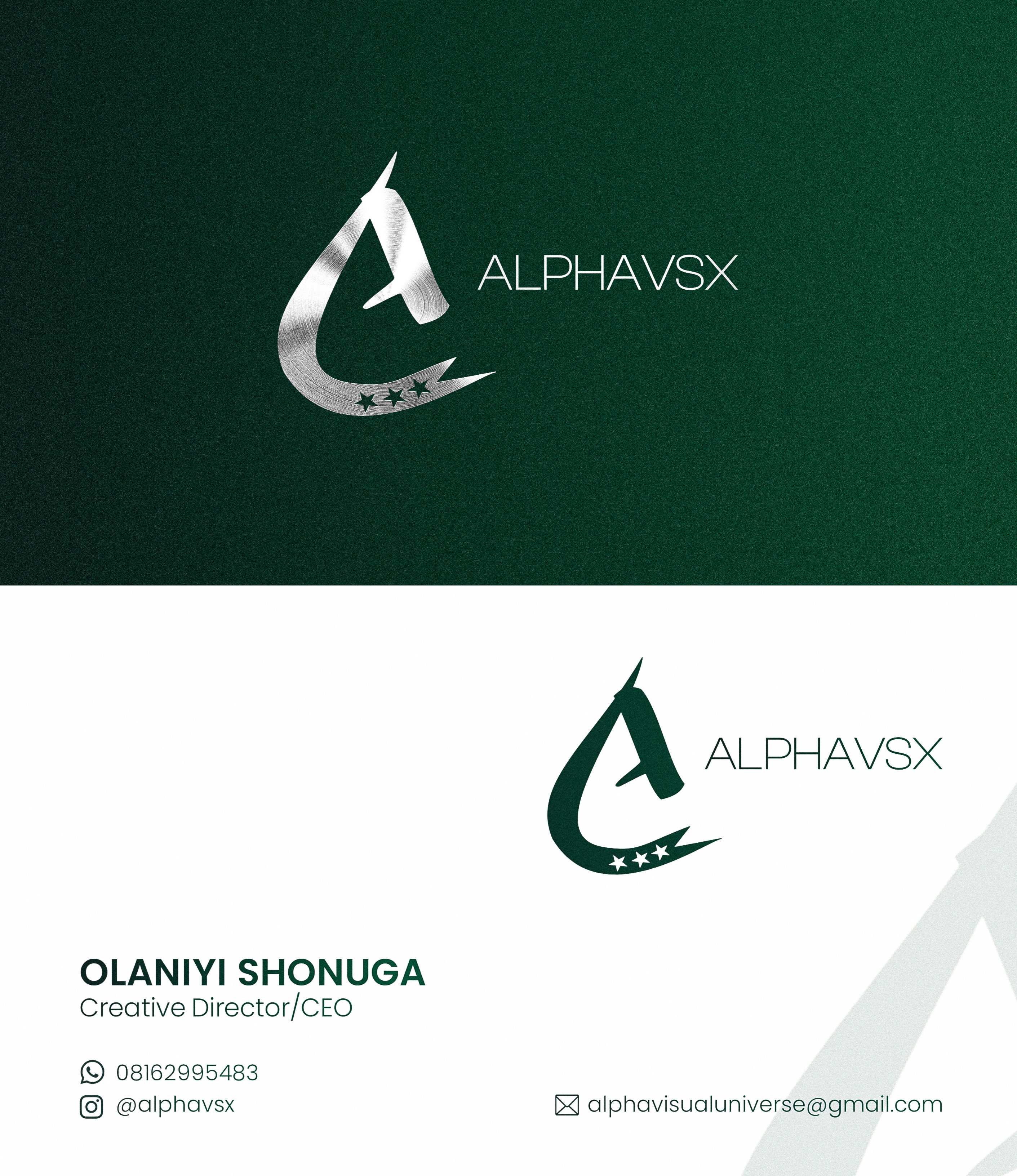 IMAGE 1 [ATTACH REFERENCE IMAGE — two business cards flat-laid on dark …