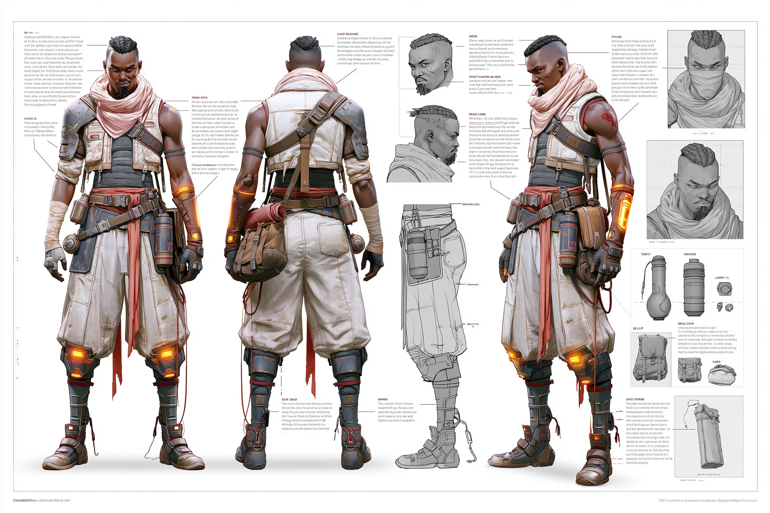 Blueprint Character Sheet 💬Prompt: A character concept sheet of a [cha…