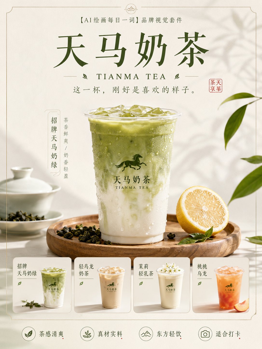 请根据以下品牌信息，创作一套高完成度、具有统一视觉系统的「4张品牌视觉提案图」。 注意： 这不是四宫格拼图，也不是把4张内容合并在同一个画面里…