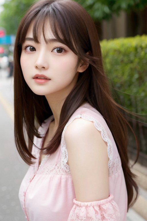 【2枚目のプロンプト】 超リアルなスマホ写真。 20代前半の架空の日本人女性。 実在する人物や有名人には似せない。 小顔で自然な卵型の輪郭。 …