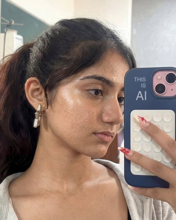 9:16 vertical aspect ratio, ultra-realistic smartphone mirror selfie of…