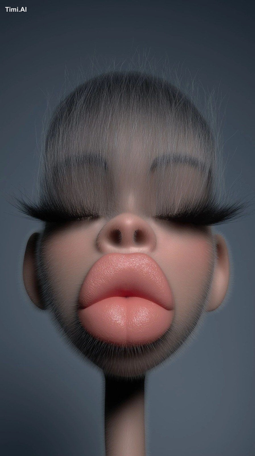 stylized 3D caricature animation, grotesque beauty aesthetic, one exagg…