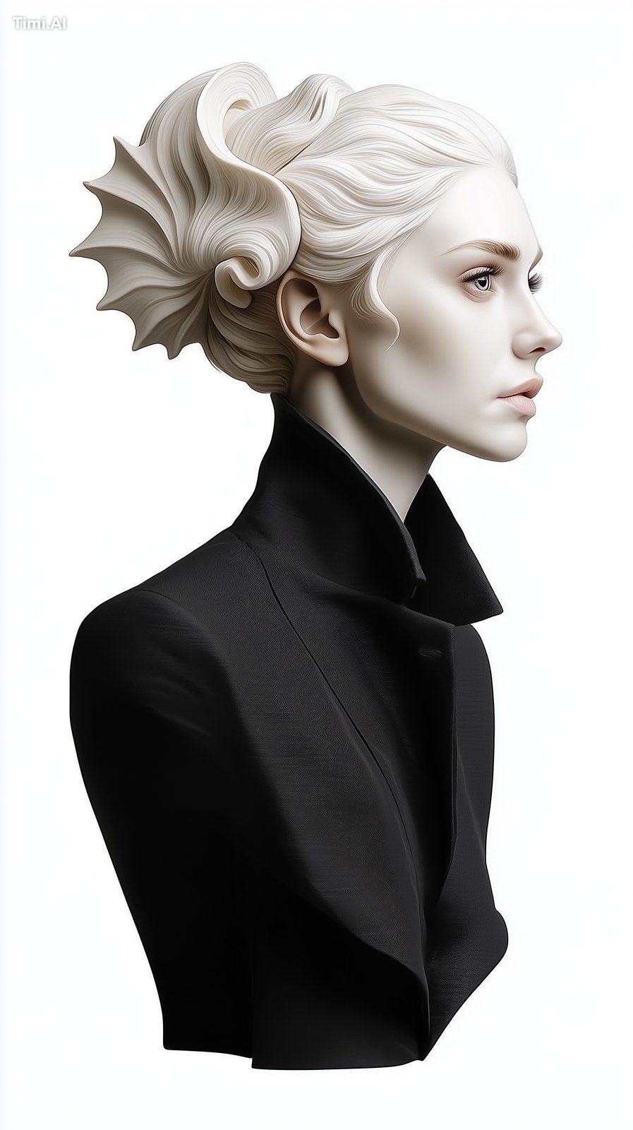 https://s.mj.run/_hUH3HByMvI white sculpture of a beautiful woman with …