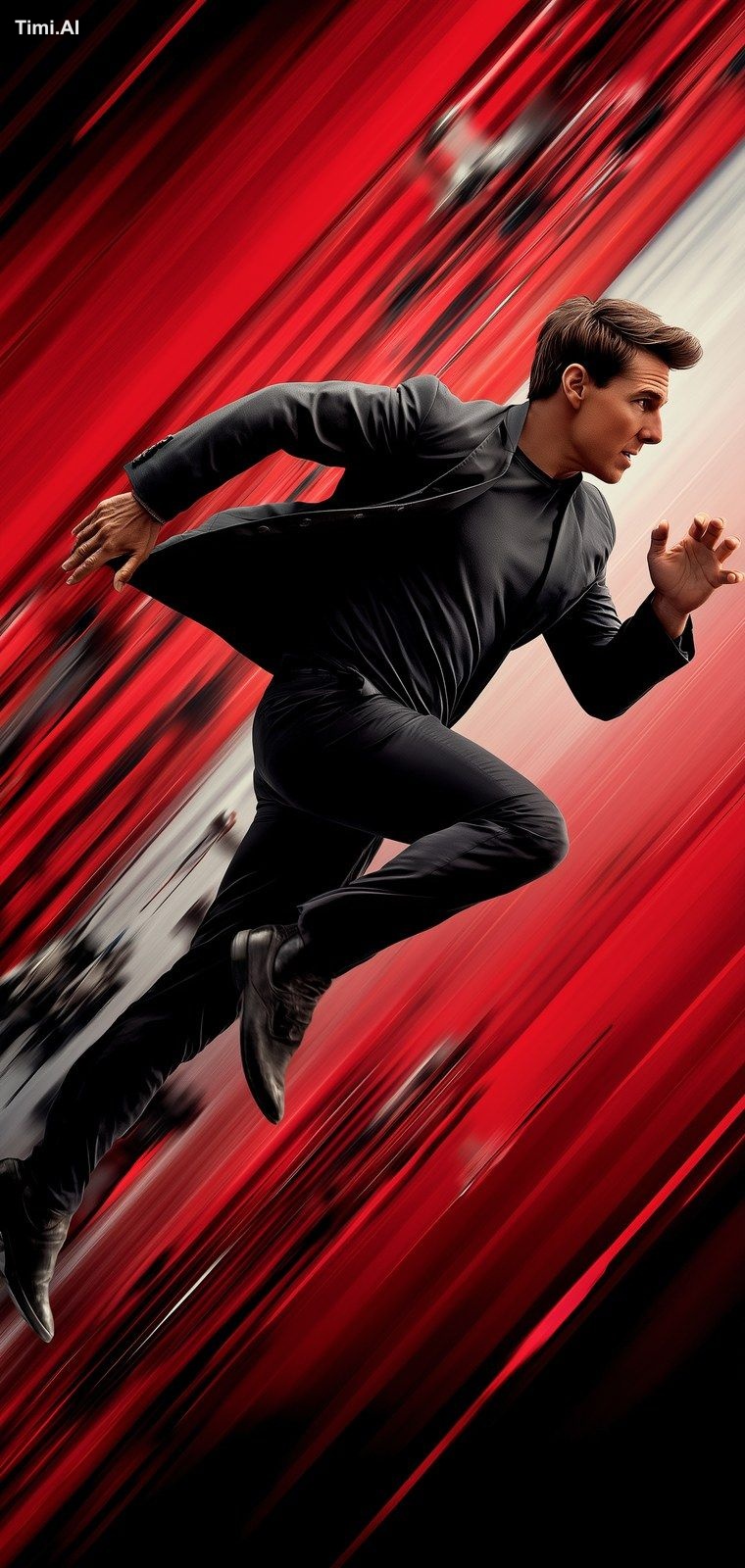 Tom Cruise's Mission: Impossible movie poster --chaos 20 --ar 9:19 --ra…