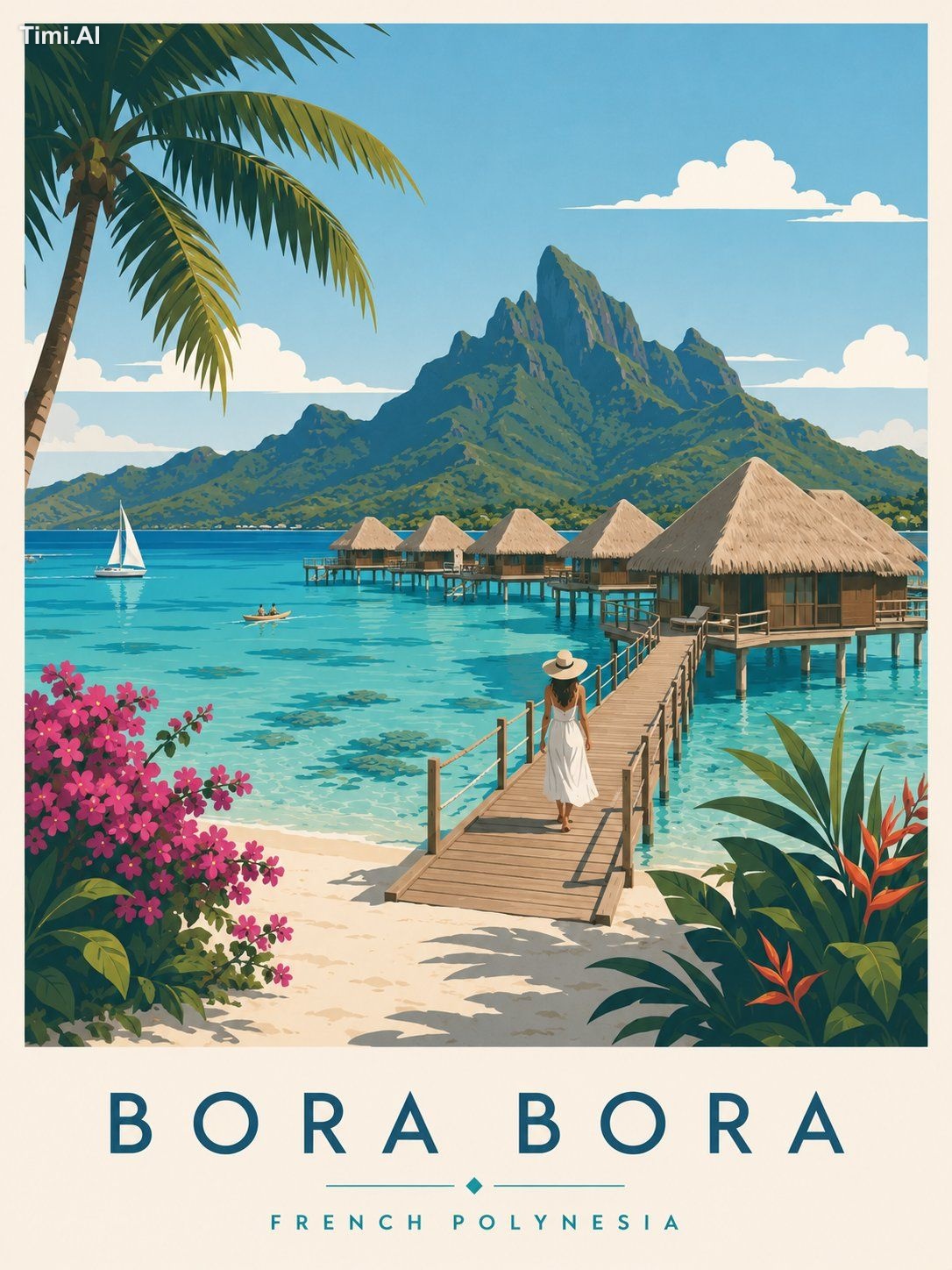 Create a premium editorial travel poster illustration of the Great Barr… 1