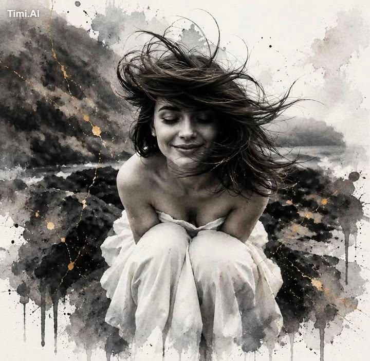 GPT IMAGE 2 on @openart_ai A breathtaking monochrome watercolor portrai… 1