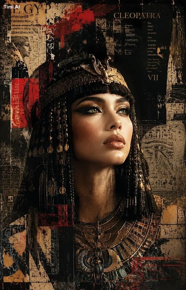 Cleopatra Portrait, introspective, melancholic yet empowered, in cinema…