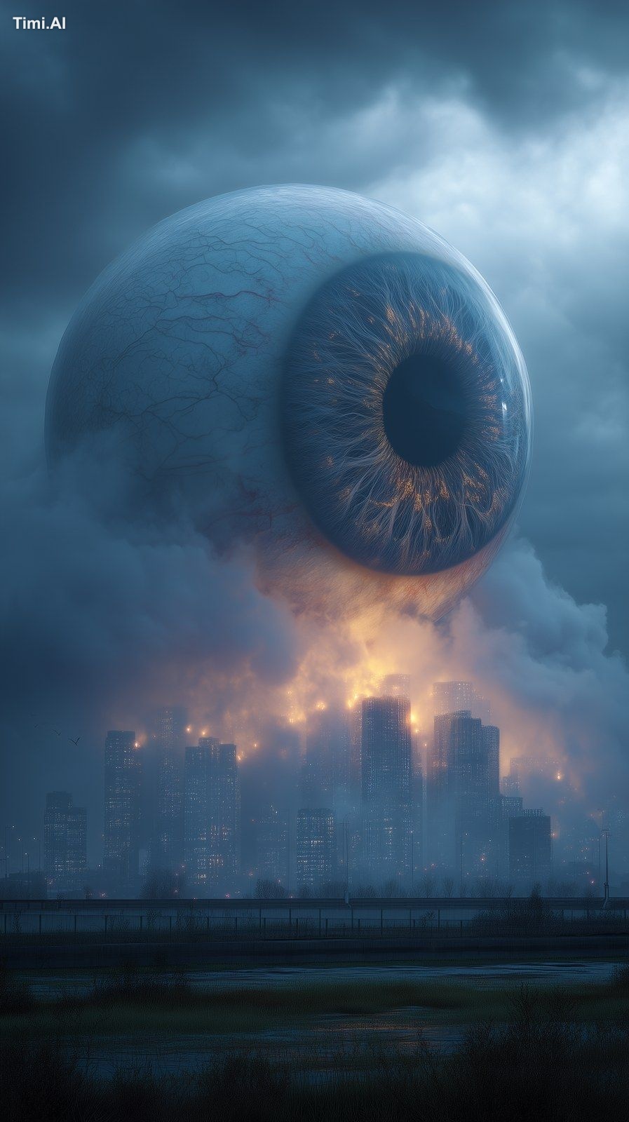 A city on the moon, the big eye is watching --ar 9:16 --profile 7lwewnl…