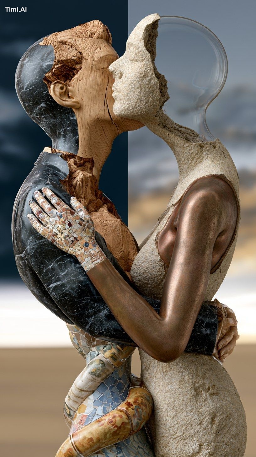 Hyper-realistic photograph of the world's most detailed surreal sculptu…