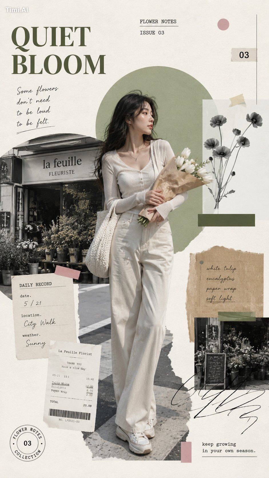 Create a 9:16 vertical editorial collage poster. Theme: [THEME] Series …