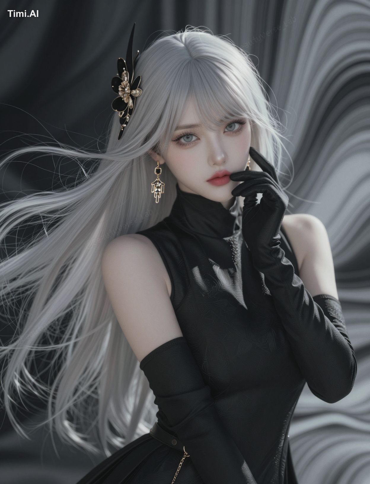 A highly photorealistic, ultra-realistic dramatic portrait of an elegan… 2