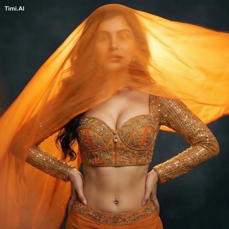 A stunning ultra-photorealistic 8K portrait of a beautiful Indian woman… 1