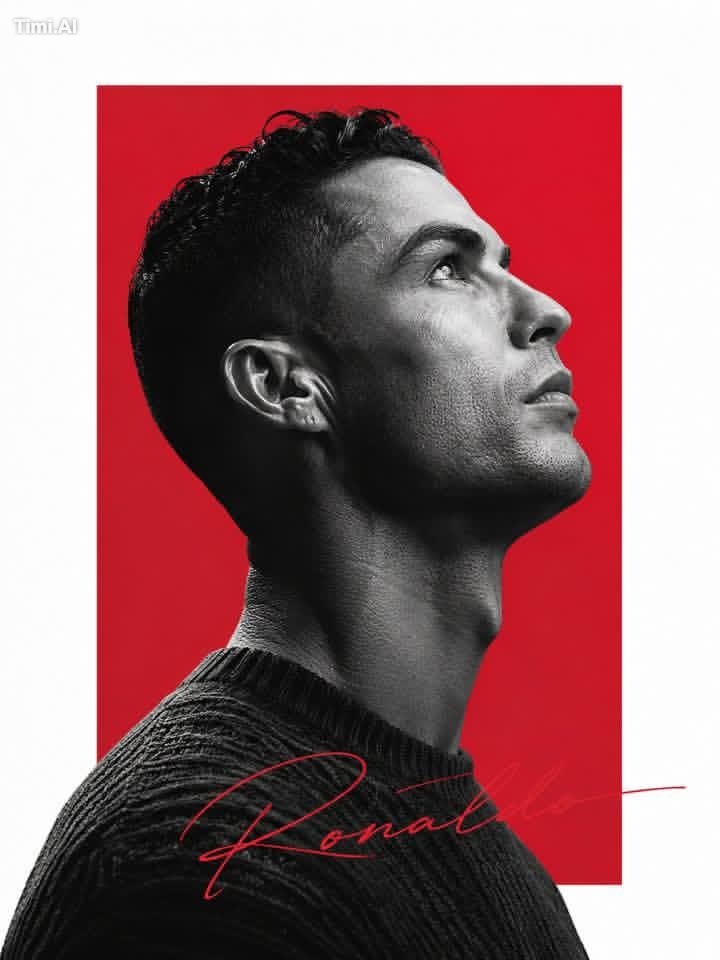 The minimalistic design of the editorial poster features a portrait of …