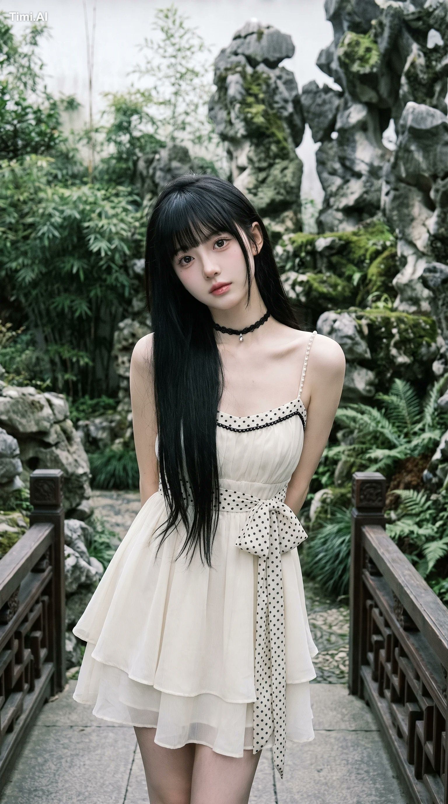 Ultra-realistic cinematic portrait of an ethereal young East Asian woma…