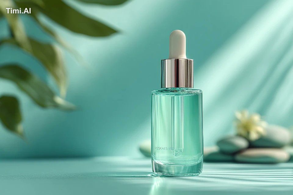 Studio shot of [PRODUCT], placed on a [background], framed by delicate … 3