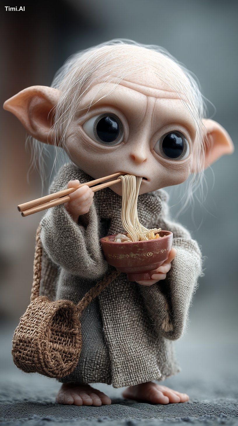an adorable and cool awesome posed Gollum in movie The-Lord-of-the-ring…