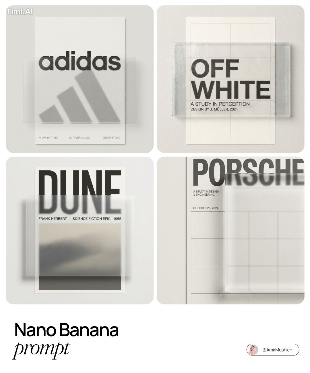 A minimalist Swiss Design poster for the work entitled "[TITLE]". The d…