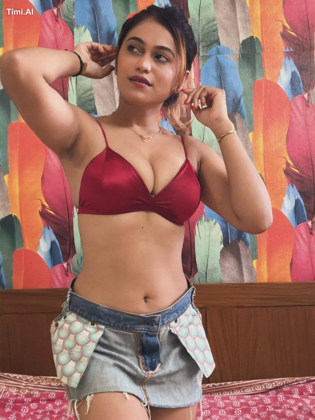 A stunning young Indian woman in her mid-20s, ultra-photorealistic 8K R… 1