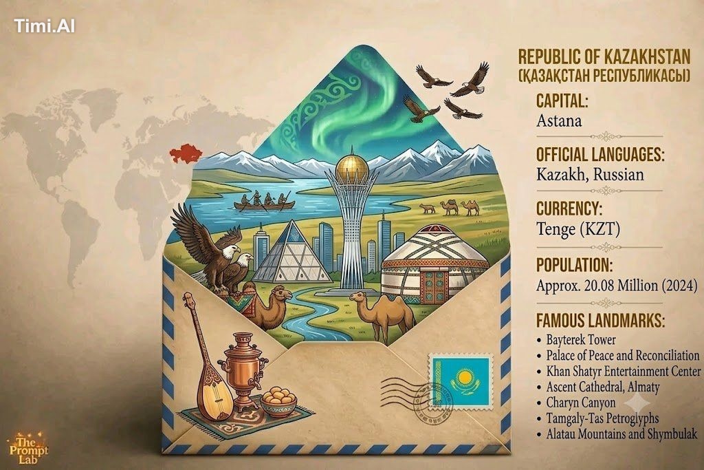 Create a vintage travel infographic illustration of [COUNTRY] featuring… 2