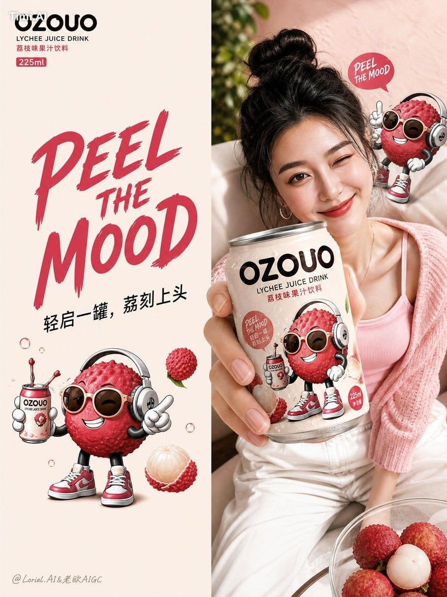 Create the fourth image of the unified brand visual system for “OZOUO” …