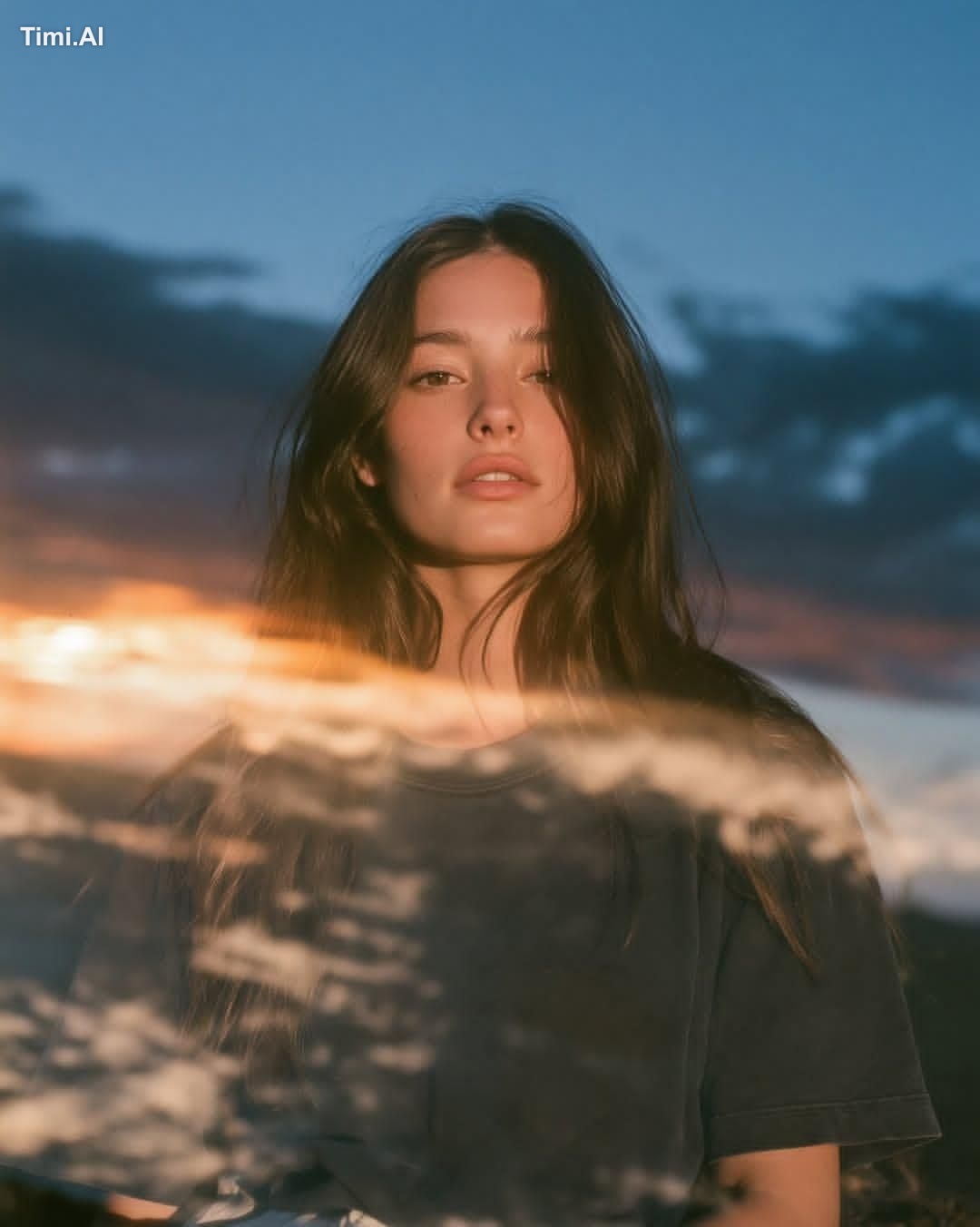 Ultra-cinematic dreamy analog portrait photography of a young woman sta… 1