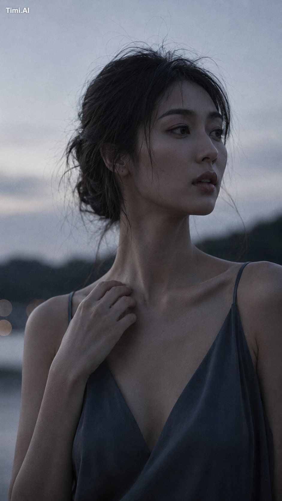 Portrait shot on 85mm f/1.2, close-up of a Japanese woman in her late 2… 1
