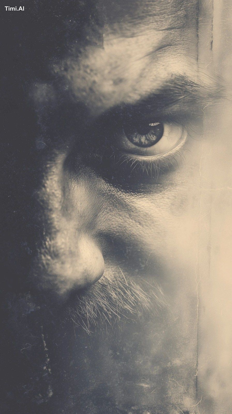 An image that portrays vintage photo of a biblical cyclops eyeing the v…