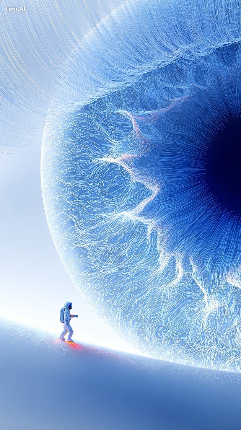 Ultra-realistic macro photography of a giant human eye in close-up, sha…