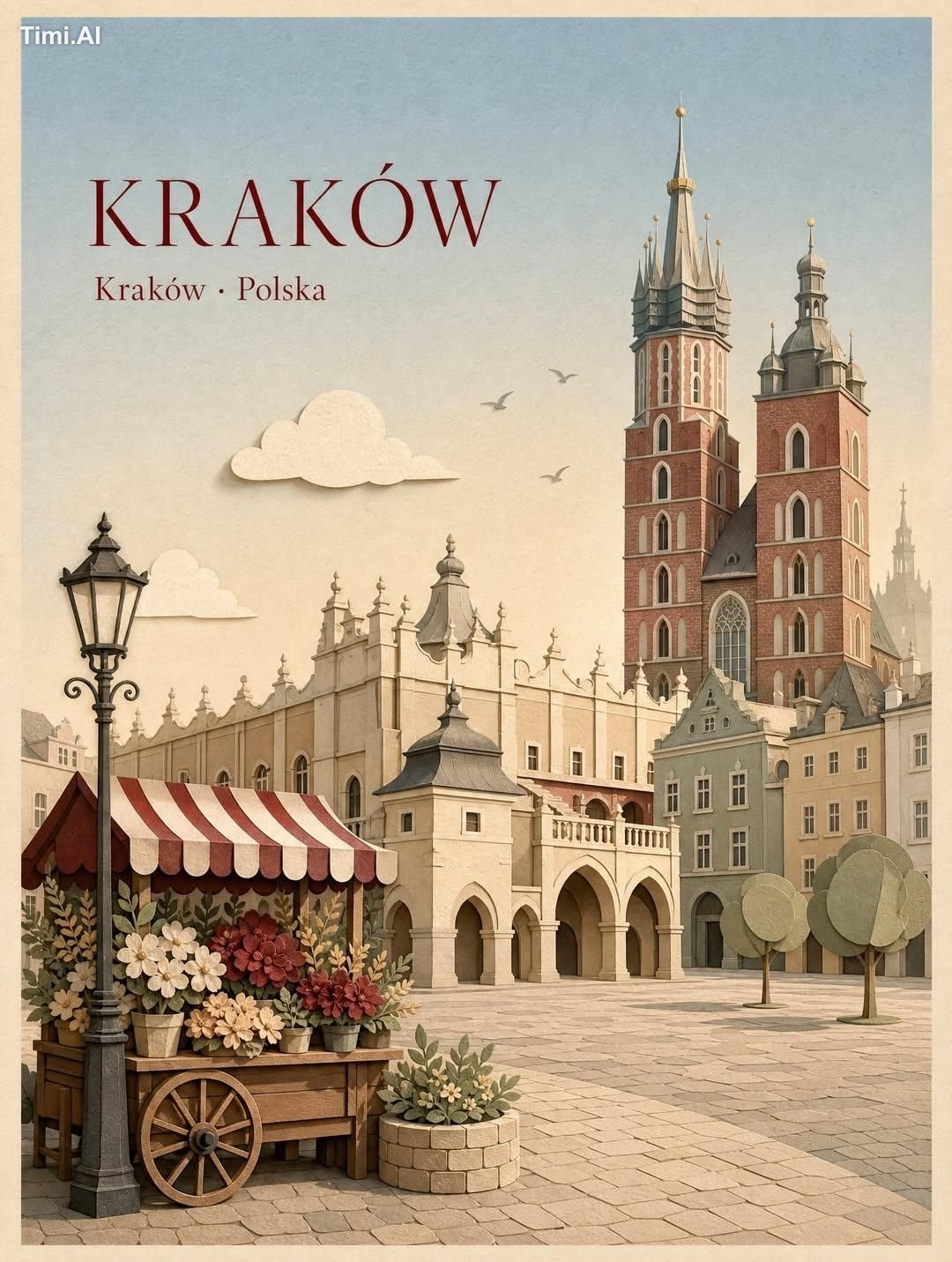Create a premium vintage travel poster in an elegant handcrafted layere… 2