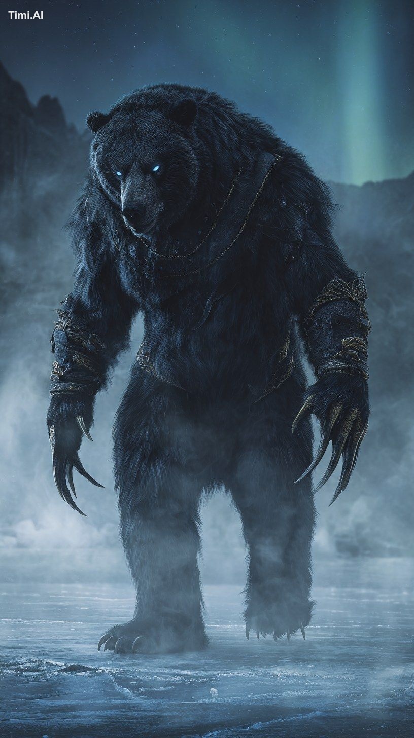 Boston Bruins - Blades the Bruin as deity A towering bear-god clad in a…