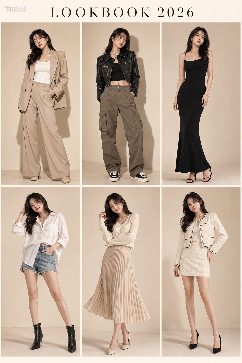 Ultra-luxury Korean fashion editorial lookbook featuring the same ficti…