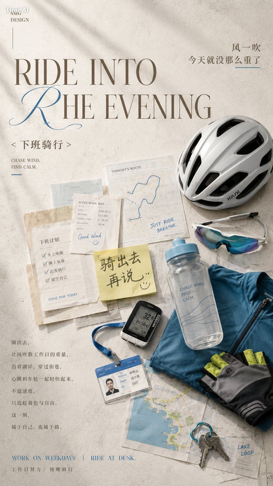 【主题】：下班后的快乐装备 【英文主标题】：【填写】 【中文副标题】：【填写】 【情绪短句】：【填写】 【核心装备】：【填写 5–8 件物品】… 3