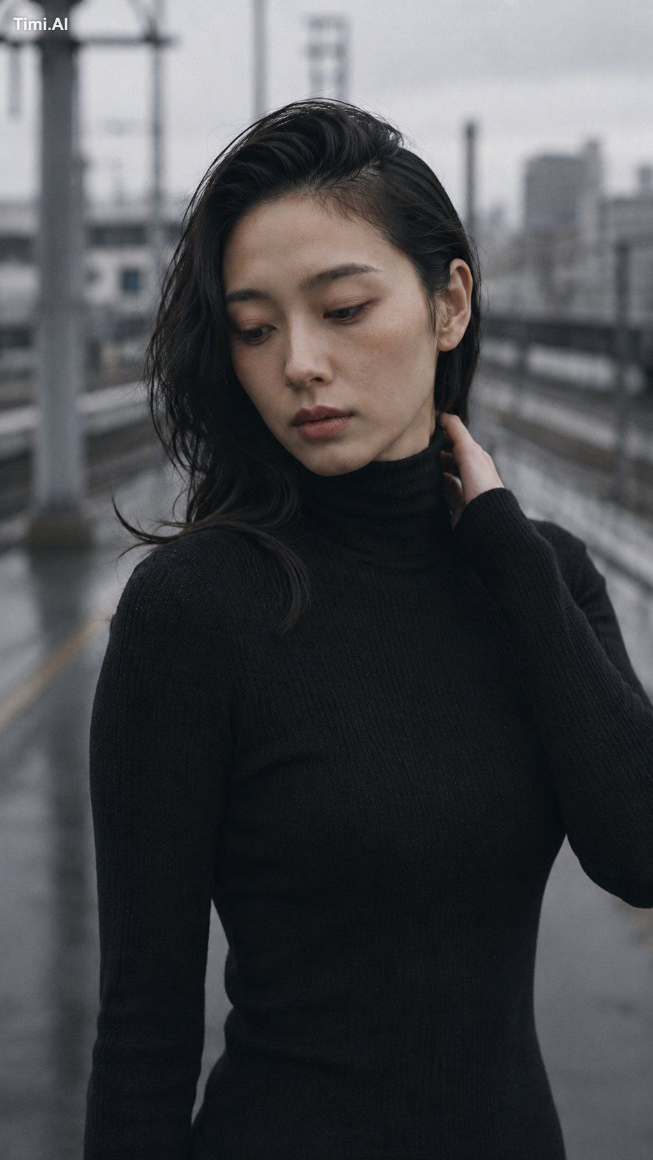 Portrait shot on 85mm f/2, close-up of a Japanese woman in her late 20s… 3