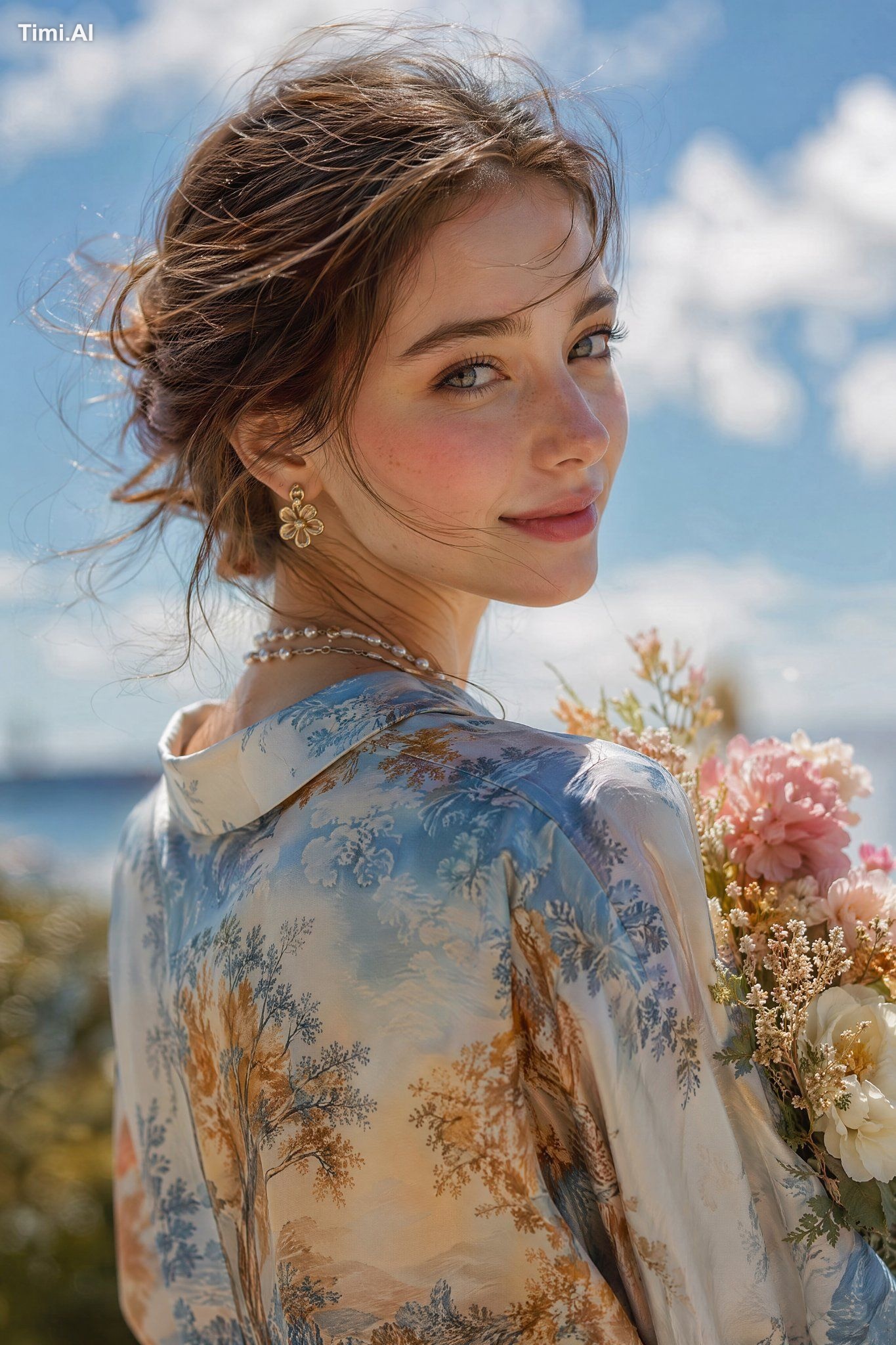 Ultra-realistic luxury fashion portrait of a naturally beautiful young … 3