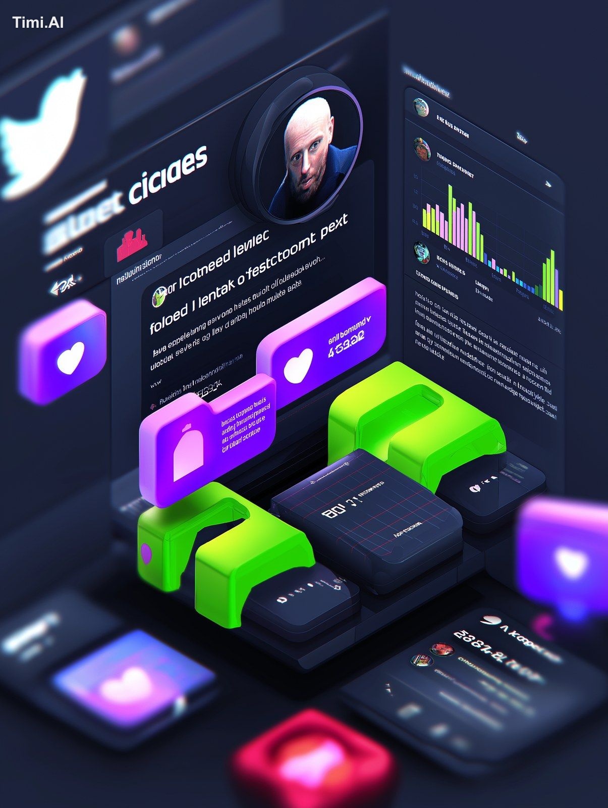 Introduce the new on-chain social platform. --chaos 40 --ar 3:4 --styli…
